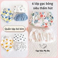 [Đọc kỹ hướng dẫn] Set 3 quần tập bỏ bỉm/tã đa năng 6 lớp vải gạc cotton siêu thấm hút thoáng khí cho bé 0-3 tuổi