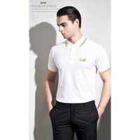 [ĐỘC QUYỀN] Áo Polo nam❤️FREESHIP❤️, mẫu basic bo màu đồng, vải cá sấu cotton 4c, MÀU TRẮNG - ©️OLDBOY POLO GOLD