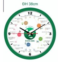 [Độc Quyền] Đồng Hồ treo tường Esta - 24 chủ đề thông dụng trong chương trình tiếng Anh giao tiếp dành cho người đi làm