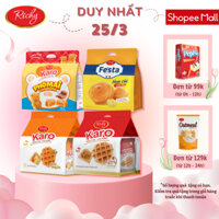 [ĐỘC QUYỀN LIVESTREAM] Combo 4 bịch Bánh tươi Richy Karo: sợi gà truyền thống, phô mai hoàng kim, gấu nhân phô mai