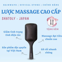 [Độc quyền] Lược massage cao cấp Shatoly Nhật Bản, lược chải đệm khí cực nhẹ - Hasora