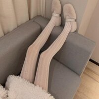 ♞Dọc Sọc Ren Rỗng Fishnet Vớ Nữ Đáy Đen Vớ ins Chống Ẩm Sngging-Proof Quần Mỏng