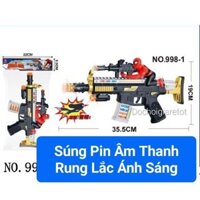 Dochoigiaretot Đồ chơi trẻ em súng pin siêu nhân nhện có dây đeo tích hợp nhạc đèn rung lắc cho bé yêu