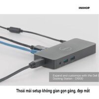 Dock Displaylink Dell D1000 USB 3.0,Type C – Xuất 2 màn hình qua HDMI,VGA, DP; thêm cổng kết nối cho Laptop