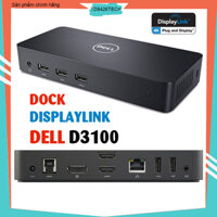 Dock Displaylink Dell D3100 – Docking Station Dell D3100 hỗ trợ mở rộng kết nối và xuất 3 màn hình cho Laptop, M.a.cbook