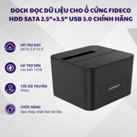 Dock Đọc Dữ Liệu Cho Ổ Cứng FIDECO HDD SATA 2.5”+3.5” USB 3.0 Chính Hãng - Hỗ Trợ Đọc Lên Đến 16TB