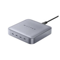 DOCK HUB KIÊM NGUỒN HYPER THUNDERBOLT 4 POWER HUB WITH INTEGRATED GAN POWER SOURCE  (gồm dây nguồn AC & Cáp Thunderbolt 4 2.6FT / 0.8M) – HDTB4PH