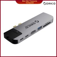 Dock Sạc Chuyển Đổi Orico 2CT-8HR-GY 8 Trong 1 Type C Thunderbolt3 MacBook HDMI 4K30Hz PD 100W Max USB3.02.0 TFSD RJ45 - Hàng Chính Hãng