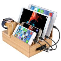 Dock sạc gỗ đa năng cho Iphone, iPad, điện thoại thông minh thương hiệu Mỹ - Aturos