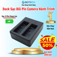 Dock Sạc Pin Camera Hành Trình 4k 5k, Dock Sạc Đôi Cho Eken, SJ Cam, TekCam Sạc 2 Pin Cùng Lúc