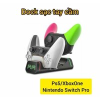 Dock sạc tay cầm Ps5/Nintendo Switch Pro controller charing đế sạc tay bấm PS5 / nintendo switch pro /XboxOne X type C