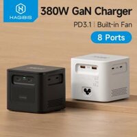 Dock sạc tích hợp HUB chuyển đa năng Hagibis 380W USB C Charger 8-Ports GaN Type C Charging Station PD 3.1 Dual 140W Fast Charger for MacBook iPhone Dell XPS Samsung