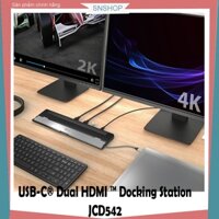Dock USB-C J5creater Dual Display (JCD542)- Bộ chuyển đổi cổng kết nối, xuất 2 màn hình riêng biệt cho Laptop