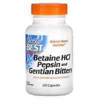 Doctor’s Best Betaine HCI Pepsin & Gentian Bitters 120 Capsules
