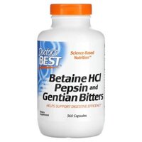 Doctor’s Best Betaine HCL Pepsin and Gentian Bitters 360 Capsules