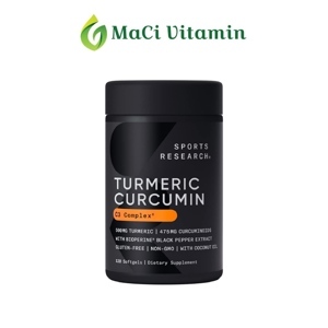 Doctor's Best Curcumin C3 Complex - Viên uống chiết xuất từ nghệ và tiêu đen hỗ trợ điều trị ung thư, các bệnh về gan và chống lão hóa, 120 viên, 500 mg