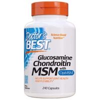 Doctor's Best Glucosamine Chondroitin Msm with OptiMSM, Supports Healthy Joint Structure, Function & Comfort, Non-GMO, Gluten Free, Soy Free, 240 Caps