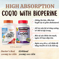 Doctor's Best High Absorption CoQ10 with Bioperine viên uống hỗ trợ huyết áp, tim mạch 200mg 60 viên