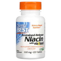Doctor’s Best Sustained-Release Niacin with niaXtend 500 mg 120 Tablets