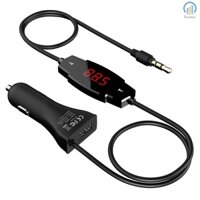 Dodocool wireless fm transmitter radio car kit với chức năng rảnh tay và bộ sạc ô tô usb cho điện thoại thông minh thiết bị âm thanh di động với phích cắm âm thanh 3,5 mm màu đen giảm giá lớn