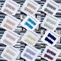 Dodo.handmade Press on Nails Retro 24 màu Vuông ngắn Có thể tái sử dụng và tháo rời Móng tay giả