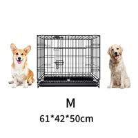 🐈Dogelsy🐕 chuồng chó Chuồng Sơn Tĩnh Điện Cho Chó Mèo Gấp Gọn tặng Size M 60*45*50 cm