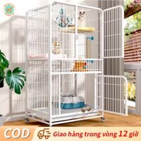 🐈Dogelsy🐕 lồng mèo chuồng mèo 2/3/4 tầng chuồng nuôi mèo lợi cho chó mèo quá khổ nan ống chuồng mèo