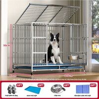 🐈Dogelsy🐕chuong cho inox chó CHUỒNG LỚN SIZE ĐẠI XL 105*80*90 cm CHO CHÓ LỚN BECGIE, HUSKY, ALASKA