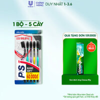 DohaMart Bộ 5 bàn chải P/S than bạc kháng khuẩn 99.9%