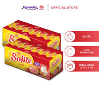 DohaMart Hộp Bánh Bông Lan Tròn Kem SOLITE, Combo 2 hộp x360g