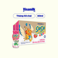 DohaMart Sữa chua uống hương dâu Vinamilk Susu - Thùng 48 chai 80ml