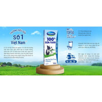 DohaMart Thùng 12 Hộp Sữa tươi tiệt trùng Vinamilk 100% Không đường Hộp giấy 1L