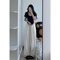 [ĐỢI 10 NGÀY]- Áo thun vạt bầu/ Quần đũi ống rộng