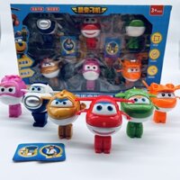 Đội bay siêu đẳng, super wings, đồ chơi robot biến hình bộ 6 chú