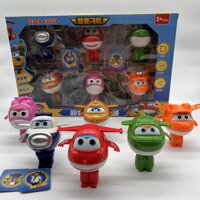 Đoi bay sieu đang, super wings, đo choi robot bien hinh bộ 6 chú, đồ chơi cho bé nhựa ABS - Quà tặng cho bé trai