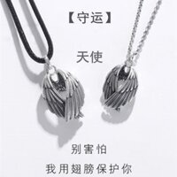 Đôi Cánh Thiên Thần Cặp Đôi Vòng Cổ 999 Bạc Nguyên Chất Độc Đáo Niche Nam Nữ Sterling Bạc Mặt Dây Chuyền Tanabata Quà Tặng Ngày Lễ Tình Nhân Hợp Thời Trang