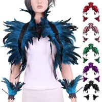 Đôi Cánh Thiên Thần Khăn Choàng Bộ Hiệu Suất Lông Vũ Trộm Khăn Choàng Phong Cách Gothic Cổ Có Vòng Cổ Halloween Cosplay Vai Khăn