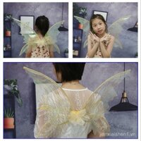 Đôi cánh tiên bướm, đạo cụ chụp ảnh cho trẻ em và người lớn, bướm tiên dập vàng