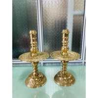đôi chân nến long phụng bằng đồng thờ cúng đủ kích cỡ