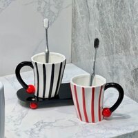 Đôi cốc rửa miệng bằng gốm sứ sang trọng, bộ cốc bàn chải răng sáng tạo, giá đỡ bàn chải răng gia đình, cốc rửa răng