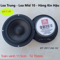 Đôi Củ Loa Trung 10 JBL Vành 11.5cm , 2 Loa Mid 10 ThaiLan Cao Cấp 160W - Từ 70 - Coil 25, Trung Tiếng Lời Sáng Rõ