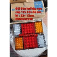 đôi đèn led hậu xe tải 3 ngăn 12v 24v đế sắt loại 1 , đèn lái sau  chế lắp cho isuzu, kia, huyndai, xe tàu 2003a