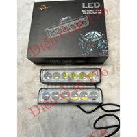 Đôi đèn led trợ sáng ô tô, led bi 6 mắt siêu sáng