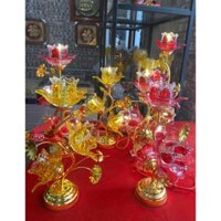 Đôi Đèn Thờ Led 3 Bông Hoa Ly(đôi)
