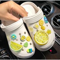 Đôi dép crocs diy thời trang trang trí trái cây trong suốt crocs jibitz charms phụ kiện