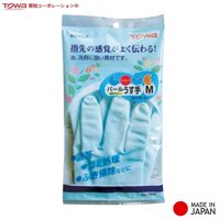 Đôi găng tay cao su Nhật Bản Towa 100 Cao su tự nhiên cao cấp mềm, dai, bền đẹp &amp; không mùi - Size M