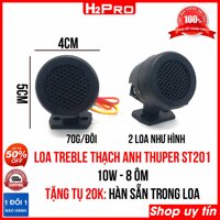 Đôi loa treble thạch anh THUPER ST201 H2Pro 10W-8 ôm, loa siêu treble thạch anh (tặng tụ 20K, hàn sẵn tụ trong loa)