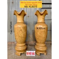Đôi lục bình nguyên khối 100% gỗ Cẩm Vàng-Gỗ Việt Bắc