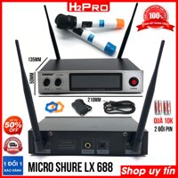 Đôi micro không dây shure Lx 688 HÁT HAY, BẮT SÓNG XA, TẦN SỐ NHẠY hàng chất lượng cao | Mic không dây