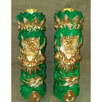 Đôi nến rồng cao 26,5cm đường kính 9cm nhiều màu